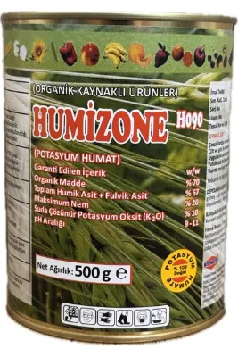 Safa Tarım Humizone Hümik Asit + Fülvik Asit %67 %100 Doğal Potasyum humat 500 gr