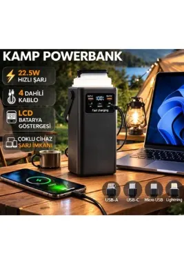 Forestia ACL 50.000 mAh Ultra Yüksek Kapasiteli Hızlı Şarj Powerbank - Taşınabilir Güç Ünitesi - Kamp Batarya