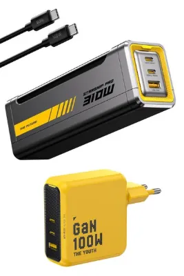 Aohi Starship 20.000 mAh 310W Powerbank, Youth 3 Portlu 100W Şarj Adaptörü