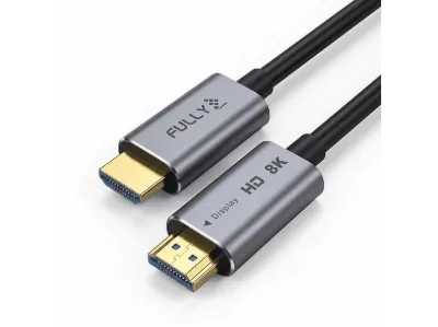 FULLY 8K 2.1V Fiber Optik - 10 Metre 7680x4320P HDMI Kablo Antrasit
