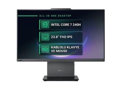 LENOVO ThinkCentre Neo 50a G5 12SC003YTR 004 Intel Core 7 240H 64 GB 1 TB 23,8 inç FreeDOS All In One Bilgisayar Gri