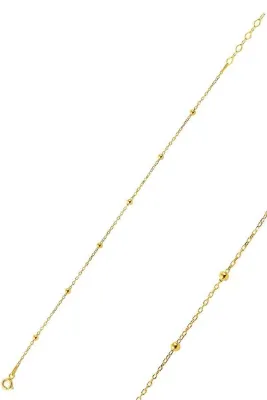 Söğütlü Silver Kadın Gümüş Altın Rengi Top Top Bileklik SGTL9670GOLD