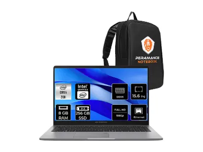ASUS EB P1 C5 FHD P1503C516512G0DP301 Intel Core i5-210H 8 GB RAM 256 GB SSD 15,6 inç FreeDOS Laptop+Çanta Misty Grey