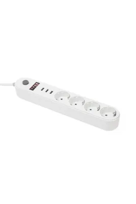 L'eDoren Icon BM9201 Akım Korumalı 3 Usb Girişli Çoklu Grup Priz 4'lü