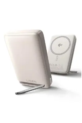 LISEN P103 Qi2 10000mAh Kablosuz Powerbank – Taşınabilir Hızlı Şarj Cihazı, iPhone / Android / Qi De