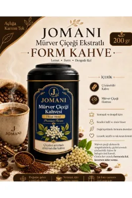 JOMANİ Mürver Çiçeği Ekstratlı Form Kahvesi - Çözünebilir Kahve - 200 g - 21 Günlük Kullanım