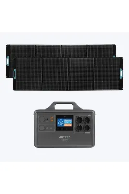 Antfea S2200 Pro Taşınabilir Güç Kaynağı + 2 adet 300W Taşınabilir Güneş Paneli [ 2.4 kW / 2.2 kWh /