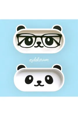 esdekorium Panda Figürlü Gözlük Standı – Şık Masa Üstü Organizer / Gözlük Kutusu