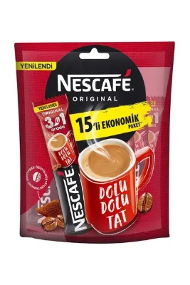 Nescafe Original 3'ü 1 Arada Hazır Kahve 15 Li
