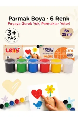Lets Parmak Boyası 6 Renk X 25 Mg