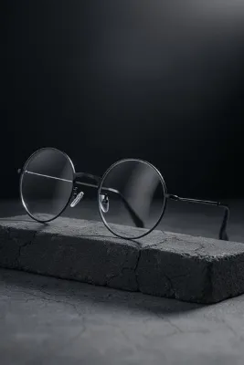 Chunky Frame Unisex Siyah Çerçeveli Yuvarlak Harry Potter Mavi Işık Korumalı Bilgisayar ve Ekran Gözlüğü