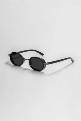 REN EYEWEAR Dina Round Güneş Gözlüğü Unisex Siyah Oval Çerçeveli / Coolandbetter
