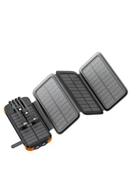 TOKQI 20000mAh Güneş Enerjili Powerbank | 4 Katlanabilir Panel | PD 20W QC 18W Hızlı Şarj