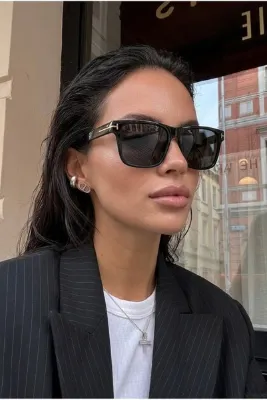 Eyesofia Ocar Tortoise Lüx Unisex Siyah Ultra Hafif Uv400 Filtreli Güneş Gözlüğü