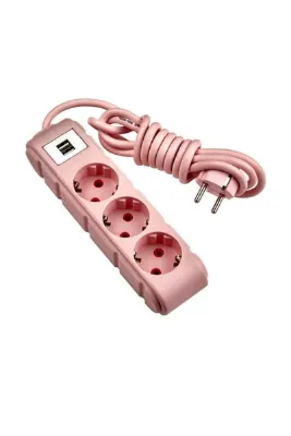 UFO Pembe Grup Priz Usbli 1.5mt