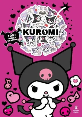Kuromi Boyama Kitabı Çıkartma Bombası 100 + Harika Çıkartma