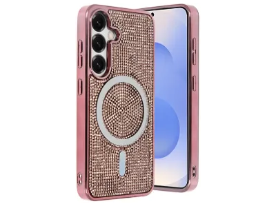 NEWFACE Samsung Galaxy S24 Uyumlu Helen Magsafe Kapak Telefon Kılıfı Pembe