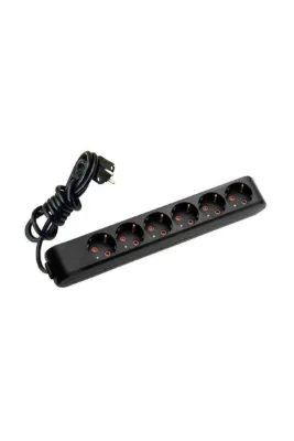 VİKO Multi-let Siyah 6'lı Topraklı Çocuk Korumalı Grup Priz-2 Metre