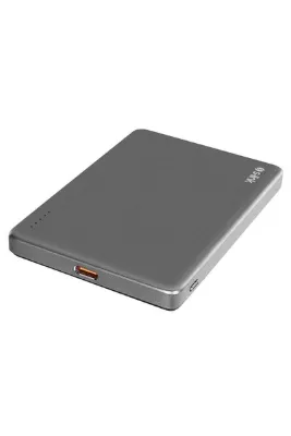 S-LINK MG105 5000mAh PD20W Magsafe 15W Kablosuz Type-C Gri Taşınabilir Metal Şarj Cihazı Powerbank