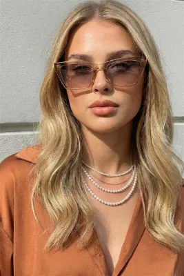 Eyesofia Flora Nude Vizon Unisex 2025 Yeni Sezon Güneş Gözlüğü