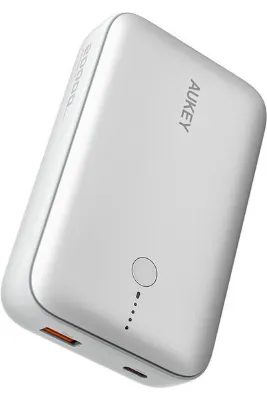 AUKEY PB-Y57-WH 22.5W 20000 mAh PD ve QC 3.0 Destekli Type-C USB-A Powerbank - Beyaz