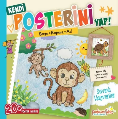 Kendi Posterini Yap! Sevimli Hayvanlar - Boya Kopart As!