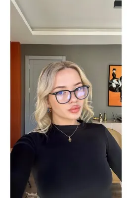 Angel Eyes Siyah Saplı Mavi Işık Korumalı Unisex Bilgisayar Gözlüğü