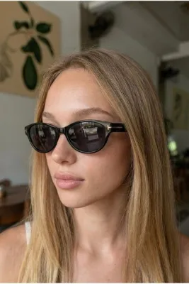 Eyesofia Oblamow Bat Siyah Uv400 Filtreli Ultra Hafif Unisex Siyah Güneş Gözlüğü
