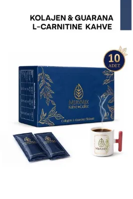 MervMix Kahve & Coffee 10'lu Diyet Kahve- Kolajen & Guarana Ekstraktlı & L-Carnitine & Çinko İçerikli