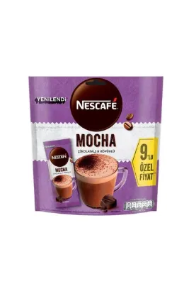Nescafe Mocha Çikolatalı Sütlü Köpüklü Kahve 17,9 gr X 9 Lu Paket