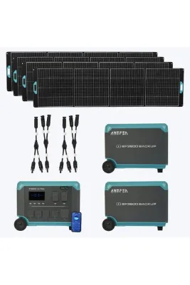 Antfea F3600 + 2 adet BF3600 Yedek Batarya + 4 adet 400W Paneli + 2 adet Paralelleme Kablosu [ 3.6