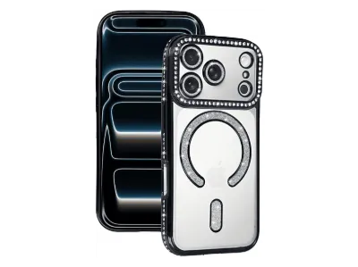 EVIMDEYOKYOK iPhone 17 Pro Max Uyumlu Joke Simli Magneticsafe Telefon Kılıfı Siyah