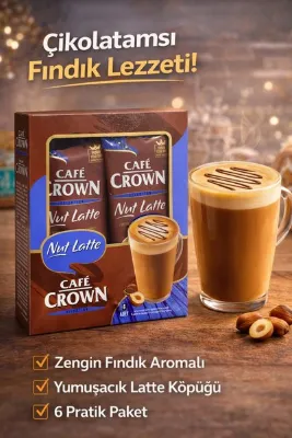 Cafe Crown Selection Nut Latte Fındıklı Çözünebilir Kahve 6’lı Paket
