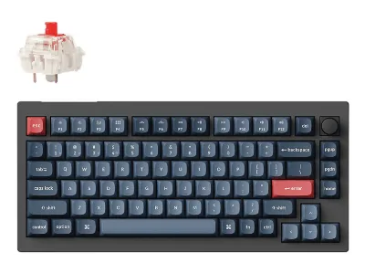 KEYCHRON V1 Max RGB TKL Mekanik Red Switch 2.4 GHz İngilizce Kablosuz Klavye Siyah