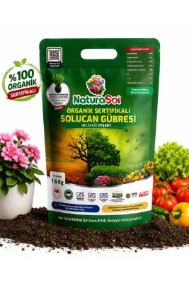 Naturasol %100 Organik Çiçek Coşturan ve Bitki Vitamini ### Saksı ve Tüm Bitkileri İçin Solucan Gübresi 1.5 Kg