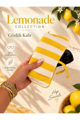 KaiAtelier Lemonade Bağlamalı Kapitoneli Gözlük Kılıfı