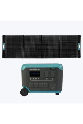 Antfea F3600 Ultra Taşınabilir Güç Kaynağı + 300W Taşınabilir Güneş Paneli [ 3.6 kW / 3 kWh / 300 W