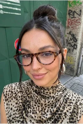 Eyesofia Rigel Vintage Leopar Çerçeveli Ultra Hafif Blue Block Mavi Işık Filtreli Kadın Gözlüğü