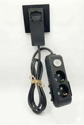 Gündüz Elektromarket Ultra İnce Fişli Uzatma Kablosu 2’li Anahtarlı (5M)dar Alanlar İçin Şık Ve Pratik Çözüm!