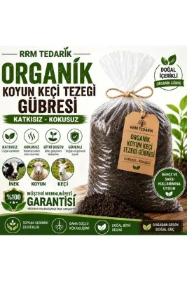 rrm tedarik PREMİUM yanmış elenmiş kuru koyun keçi tezeği gübresi ev ofis bitki çiçekler için kokusuz 1 kg