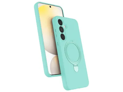 NEWFACE Samsung Galaxy A15 4G Uyumlu Regal Magsafe Standlı Kapak Telefon Kılıfı Su Yeşili
