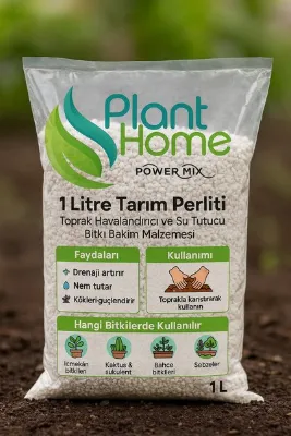 Plant Home Power Mix 1 Litre Tarım Perliti - Toprak Havalandırıcı ve Su Tutucu Bitki Bakım Malzemesi
