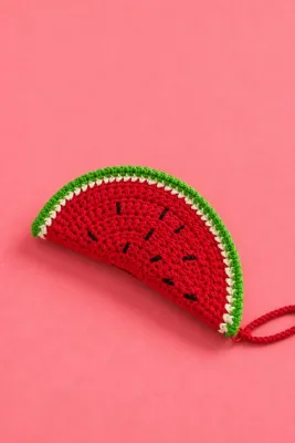 Little Wow! Things Fruit Salsa Gözlük Çanta Charmı El Örgüsü Meyve Desenli Gözlük Kılıfı