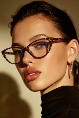 PROTCO Cat Eye Leopar Mavi Işık Koruyucu Gözlük - UV400