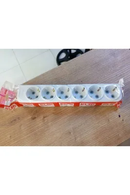 Elbi Myra 6'lı Klemensli Çocuk Korumalı Topraklı Grup Priz