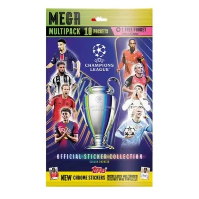 Topps-UEFA 25 Şamp.LigStic.Mega.Pkt