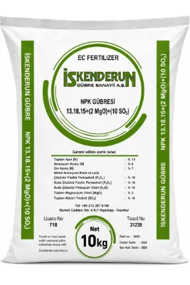 İSKENDERUN GÜBRE NPK 13-18-15+(2MgO)+10SO3 Gübresi 10 KG