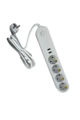 UFO Akım korumalı grup priz ve 4’lü 2’li USB ve 1 typc şarj aleti 2500 watt