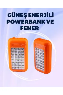 Home Gold Silver GS-875 Outdoor Powerbank & Işıldak – Güneş Paneli, 32 LED, 10000 mAh, Çift Çıkış