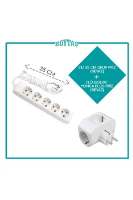 VİKO 25 CM 5'Lİ GRUP PRİZ + BEYAZ YONCA PLUS GOLYAT PAKET /ÖZNUR KABLO KULLANILIR/ SİZİN İÇİN HAZIRLANIR